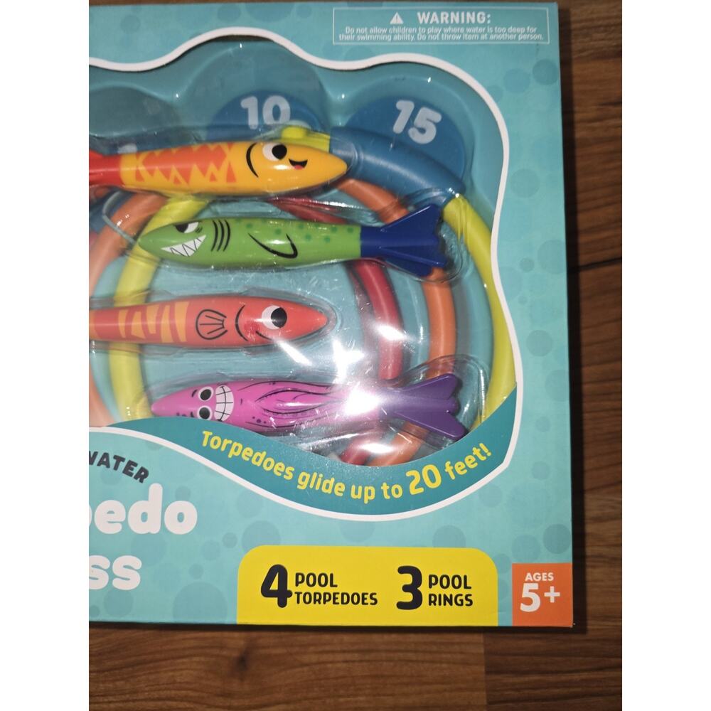 Chuckle & Roar - Underwater Torpedo Toss - Outdoor Water Play - Includes Thro... - Picture 3 of 4